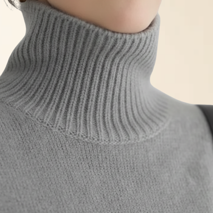 Neva - Suéter de Cachemira Cálido con Cuello Alto