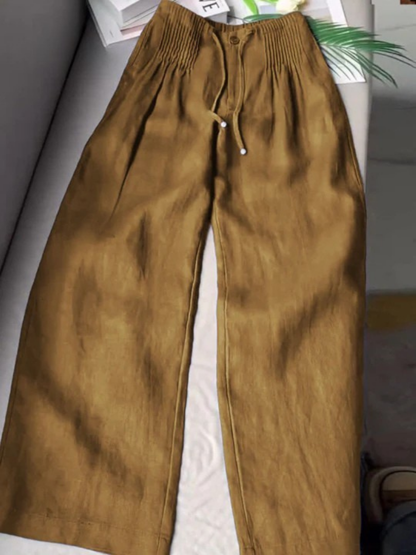 Camille | Wide-leg Pants in Cotton and Blend