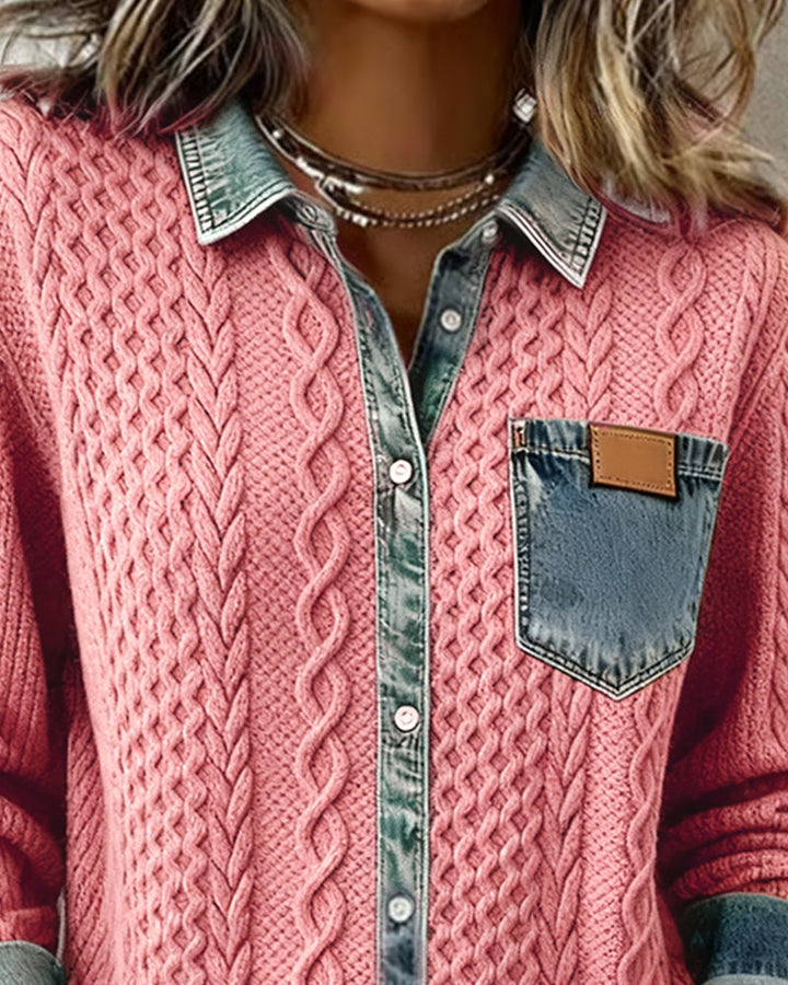 Juliane | Suéter Jeans Tricotado