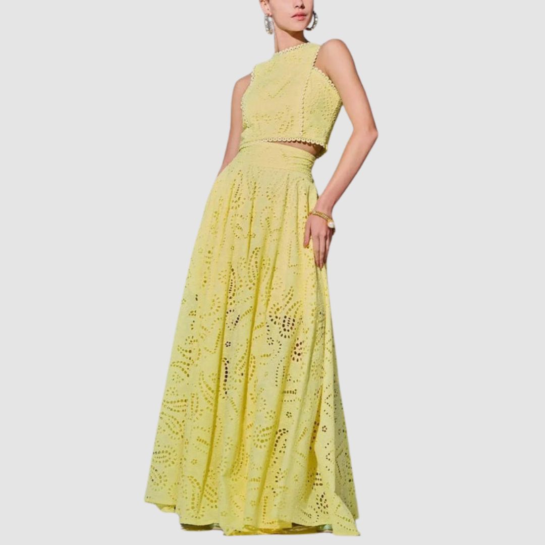 Conjunto Sofisticado Tallie de Duas Peças | Conjunto Elegante de Duas Peças para um Verão Chique