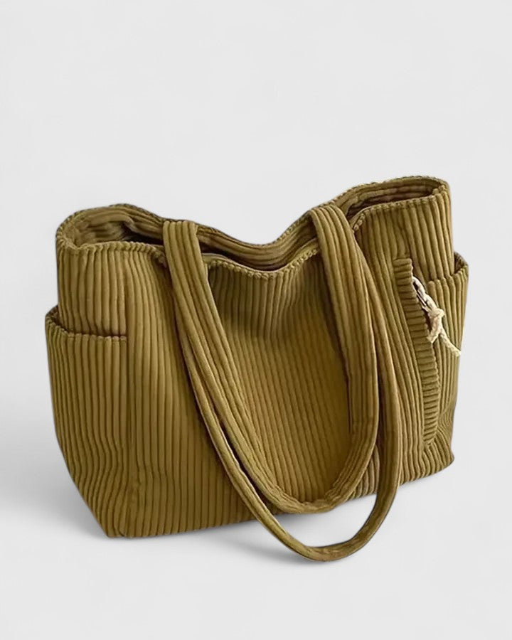 Liorane | Bolsa Tote Luxuosa com Textura Canelada e Detalhe em Cordão