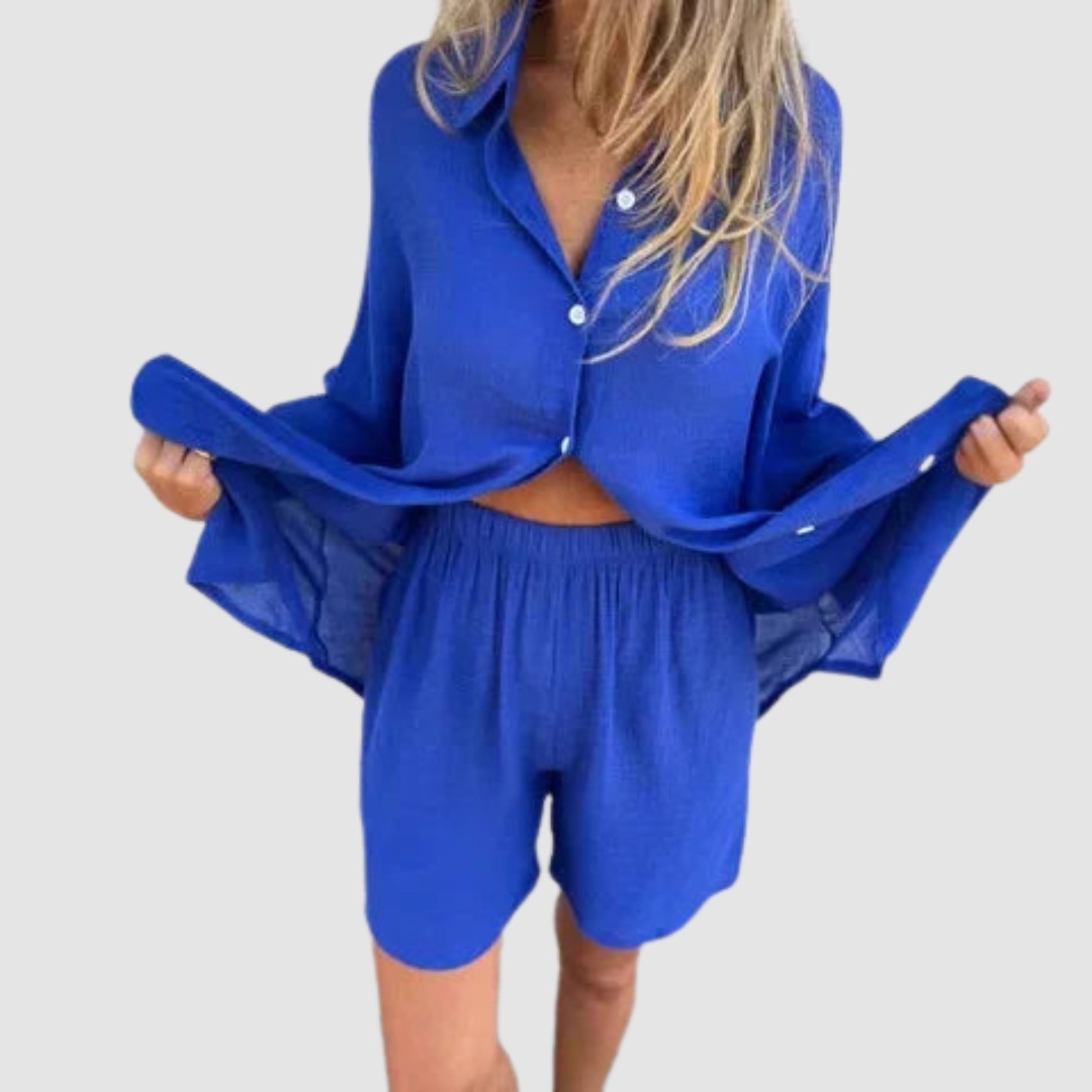 Gennie™ Conjunto de Dos Piezas con Estilo | Blazer Corto y Falda Lápiz