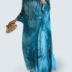 Sorea | Long Sleeve Chiffon Maxi Dress