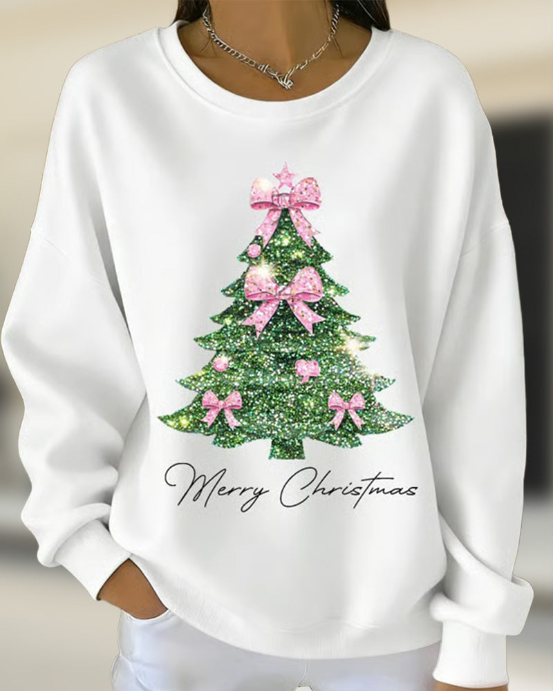 Tessa | Festive Round-Neck Christmas Tree Sweatshirt