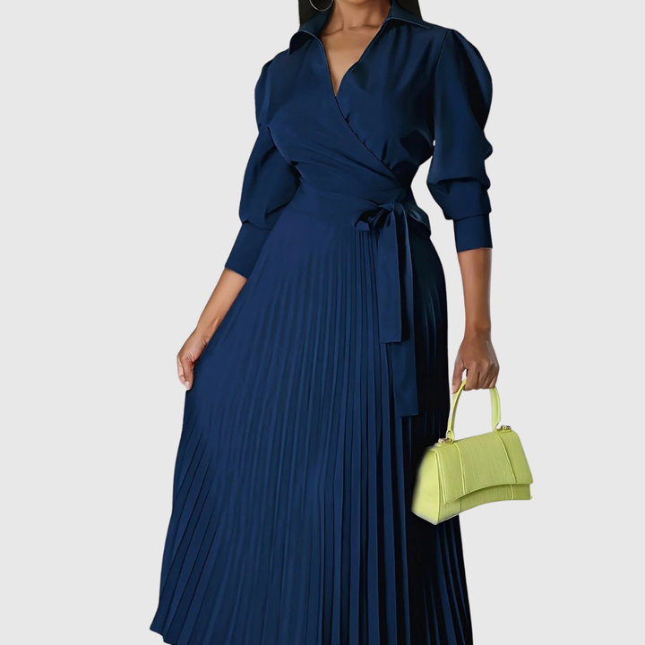 Evelina | Vestido Midi Plissado e Macio