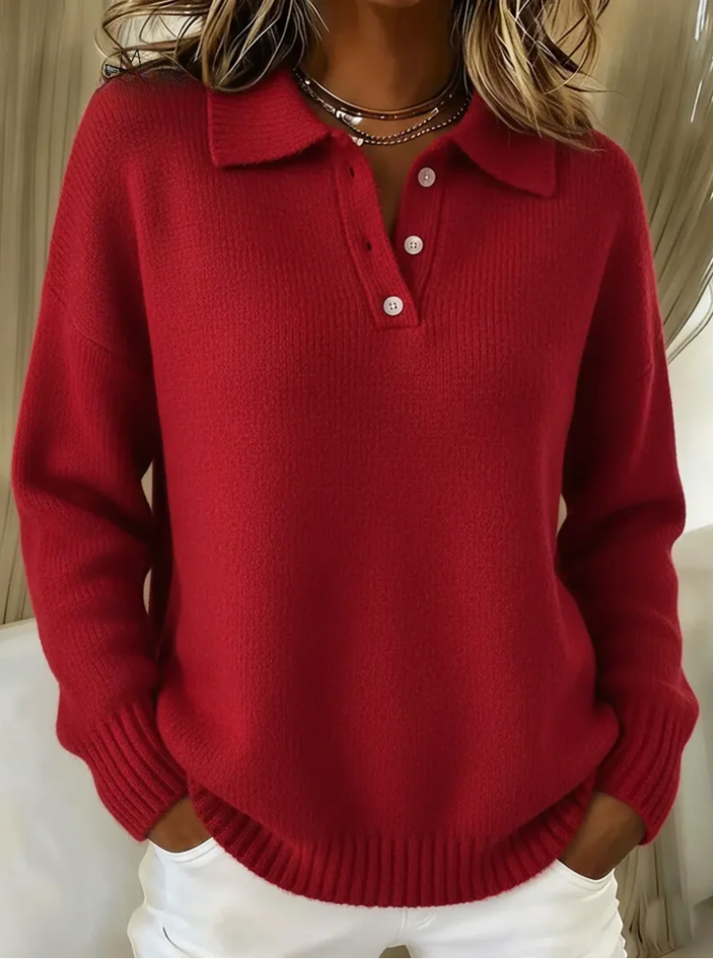 Maribel | Knit Polo Sweater