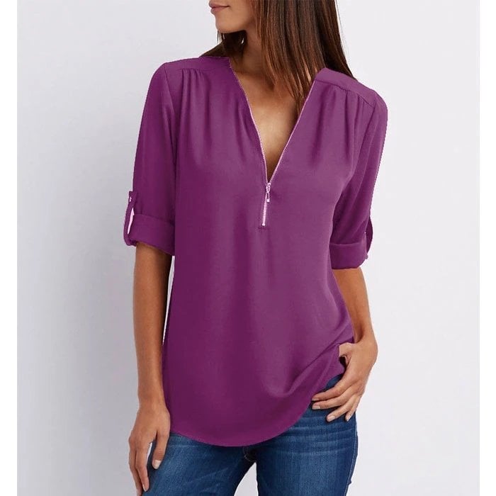 Gwen | Blusa Elegante com Zíper