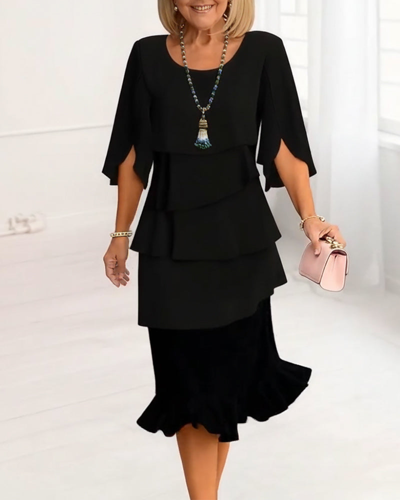 Melody | Vestido Elegante com Babados Refinados