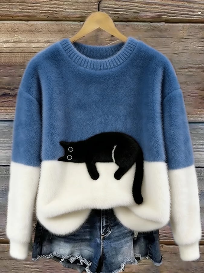 Luna | Suéter com Estampa de Gato