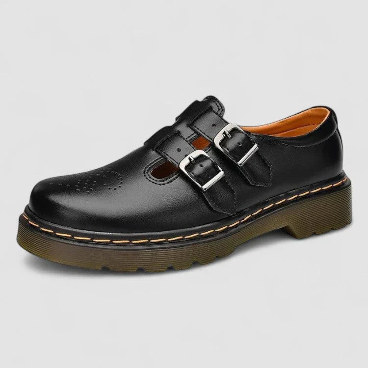 Cecilia | Women's Vegan Leather Mary Jane Shoes, Low Heel Ankle Strap Comfort Shoes