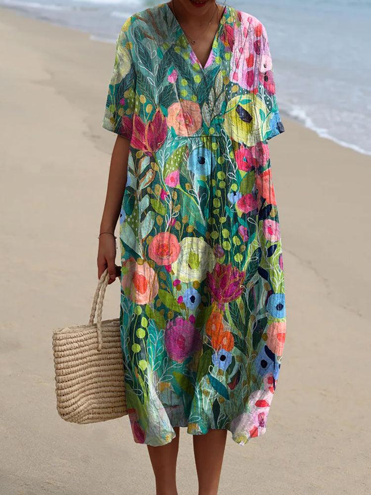 Harjas - Vestido Floral Vintage