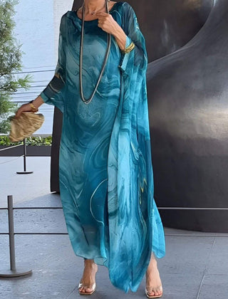 Sorea | Long Sleeve Chiffon Maxi Dress