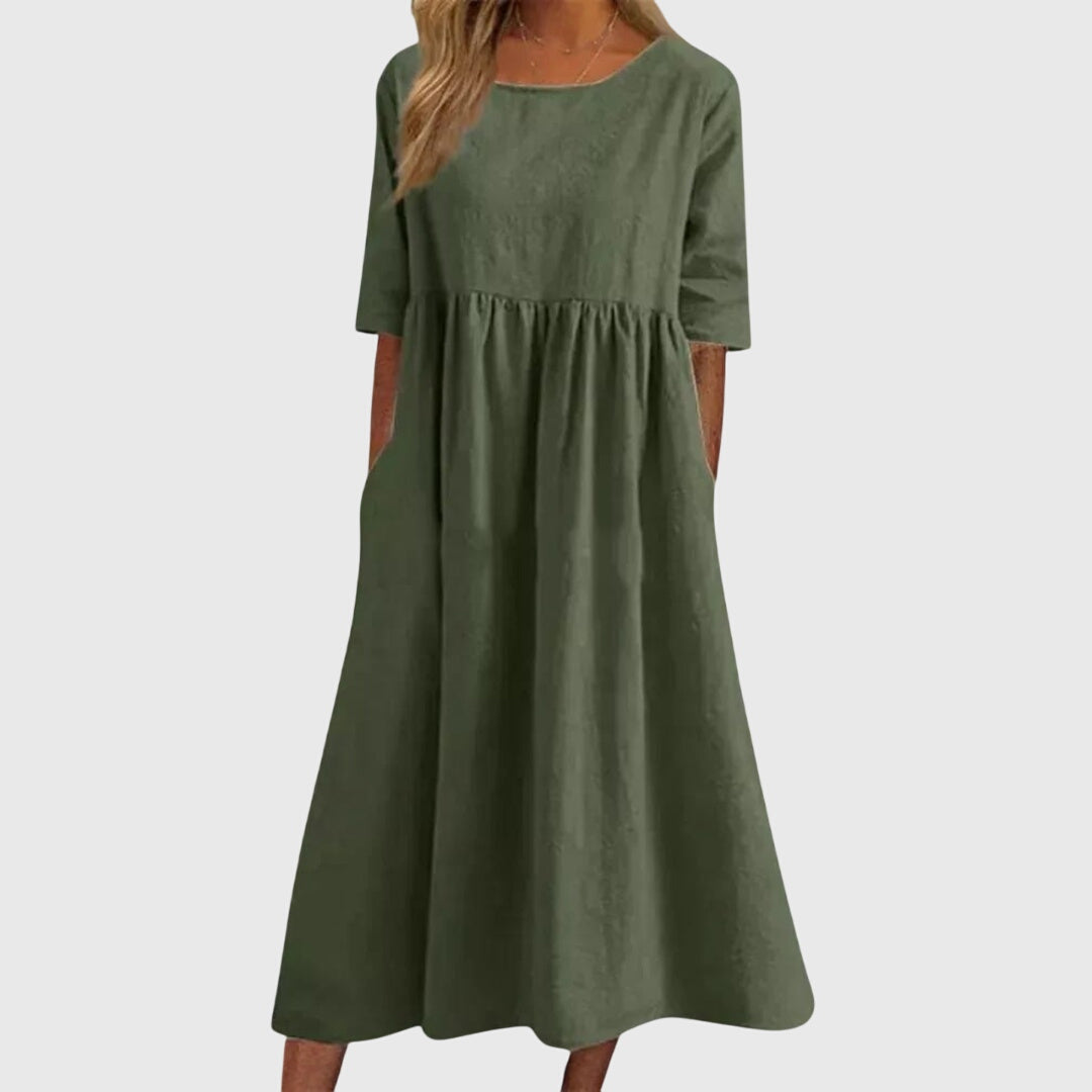 Haisley | Vestido Elegante de Manga Curta