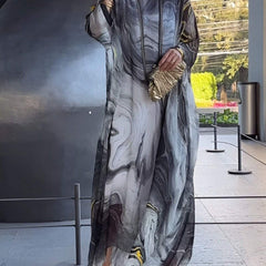 Sorea | Long Sleeve Chiffon Maxi Dress