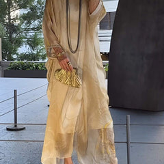 Sorea | Long Sleeve Chiffon Maxi Dress