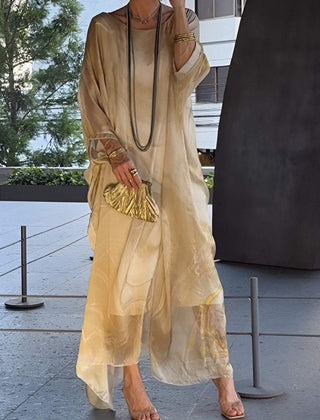 Sorea | Long Sleeve Chiffon Maxi Dress