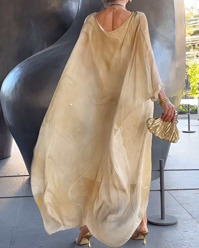 Sorea | Long Sleeve Chiffon Maxi Dress