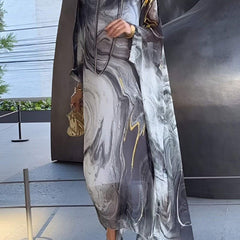 Sorea | Long Sleeve Chiffon Maxi Dress