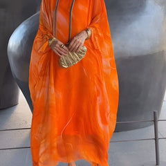 Sorea | Long Sleeve Chiffon Maxi Dress