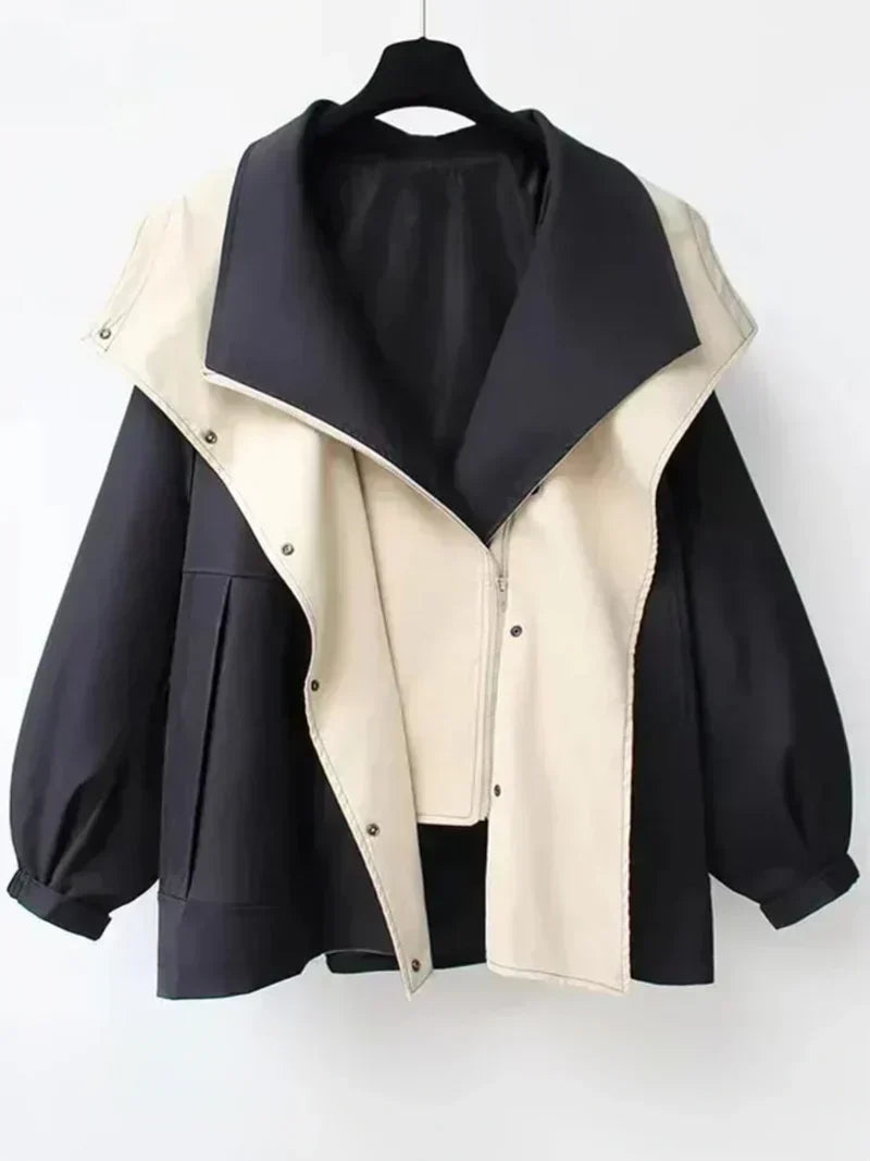 Rhea | Women's Water-Resistant Cotton Blend Jacket, Lightweight Relaxed Fit Rain Jacket