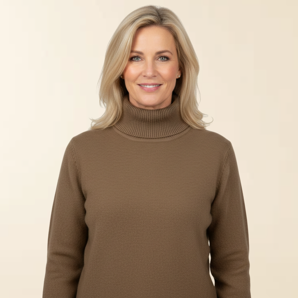 Anna - Suéter Elegante de Cuello Alto con Forro Súper Suave