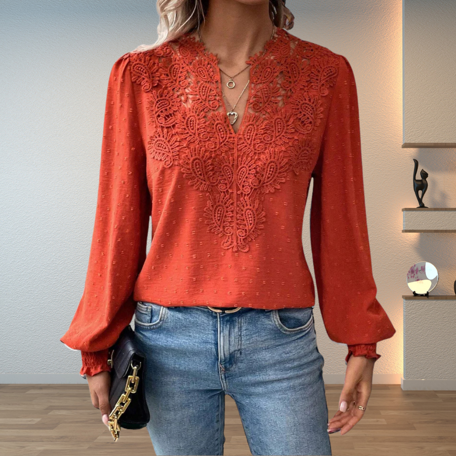 Colette | Women's Lightweight Draped Blouse, Breathable Elegant Casual Blouse