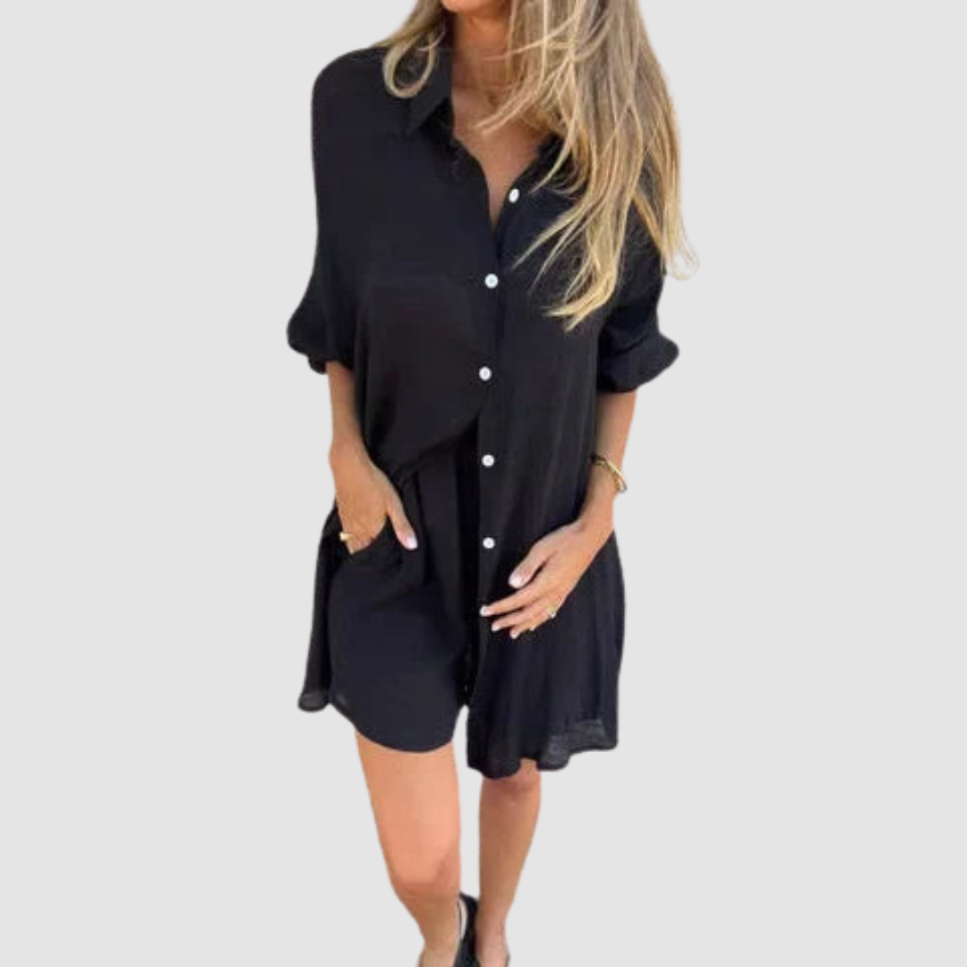 Gennie™ Conjunto de Dos Piezas con Estilo | Blazer Corto y Falda Lápiz