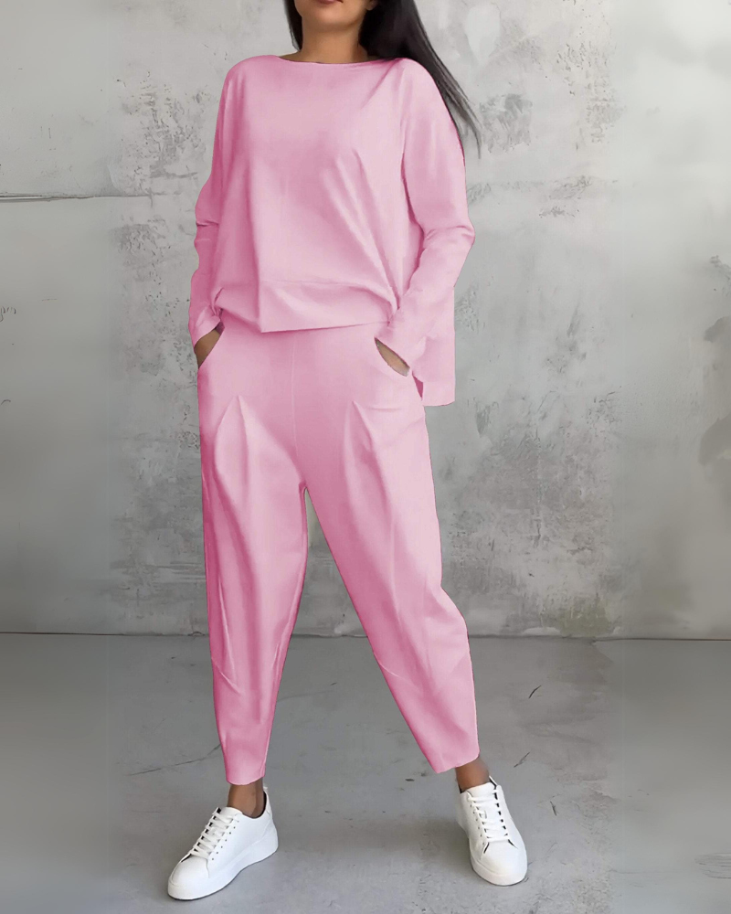 Conjunto Elegante Jackquelin para Lounge | Blusa e Calça Chic Combinando