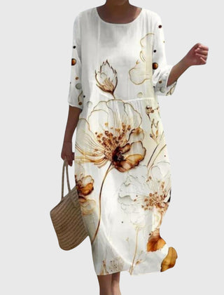 Hayley | Floral Print Flowy Maxi Dress