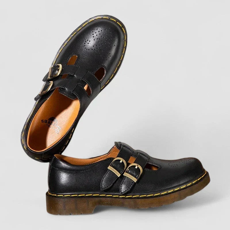 Cecilia | Women's Vegan Leather Mary Jane Shoes, Low Heel Ankle Strap Comfort Shoes