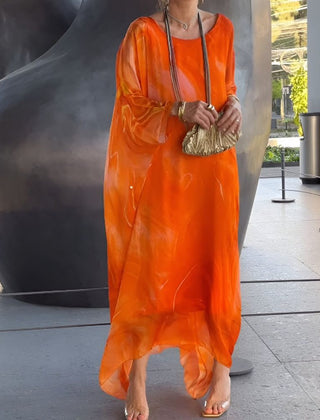 Sorea | Long Sleeve Chiffon Maxi Dress