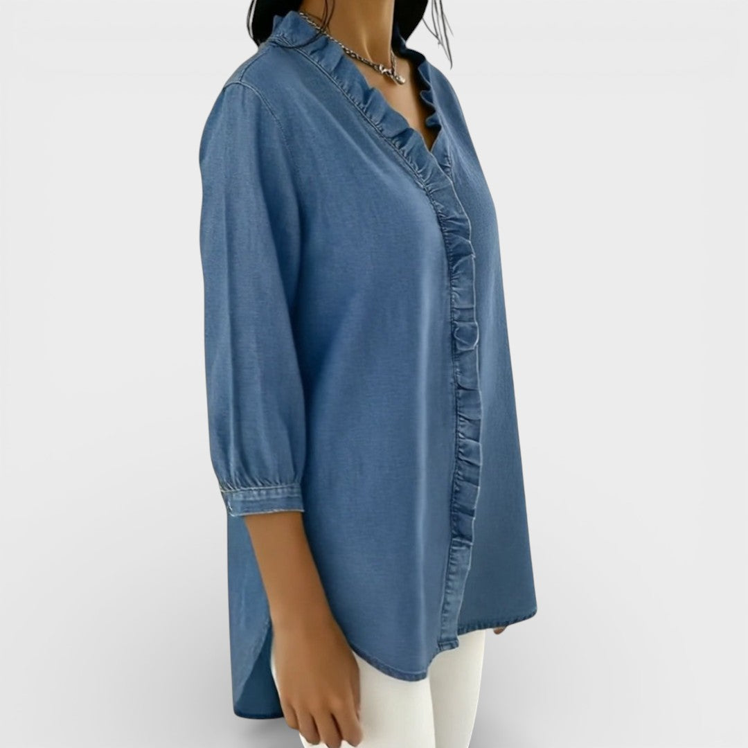 Heather | Blusa Elegante com Babados