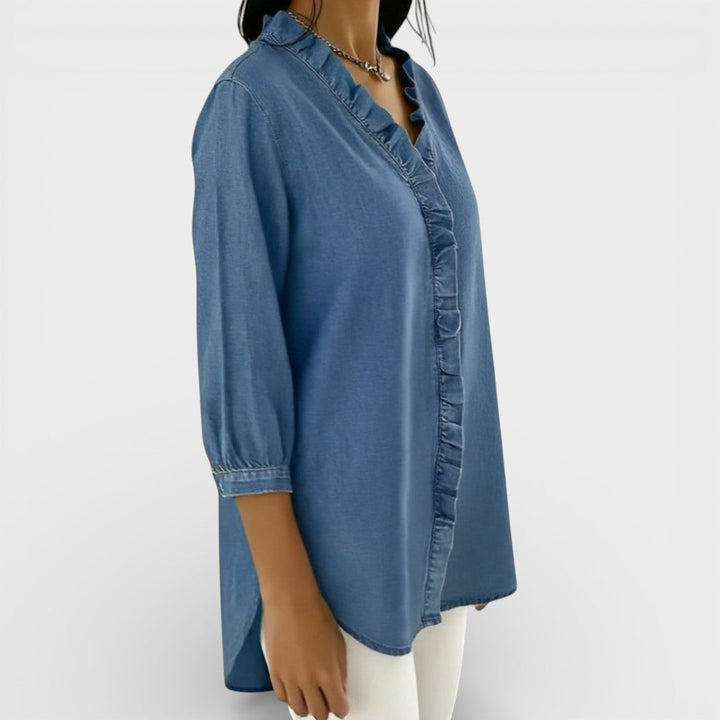 Heather | Blusa Elegante com Babados