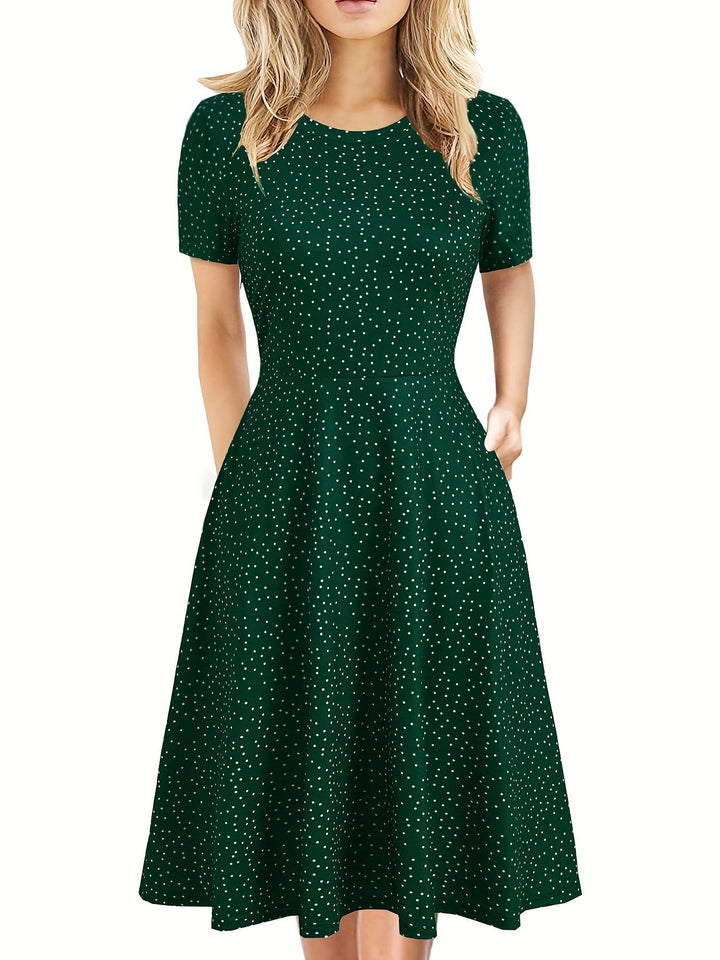 Evelyn Quinn | Vestido Retro de Verano en Línea A