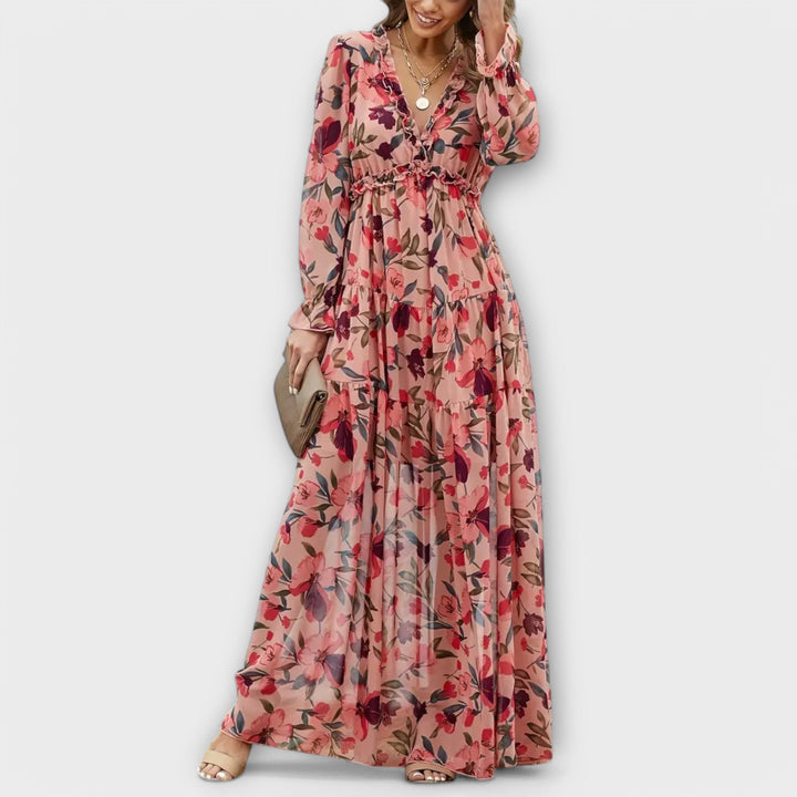Helen | Vestido Elegante com Flores