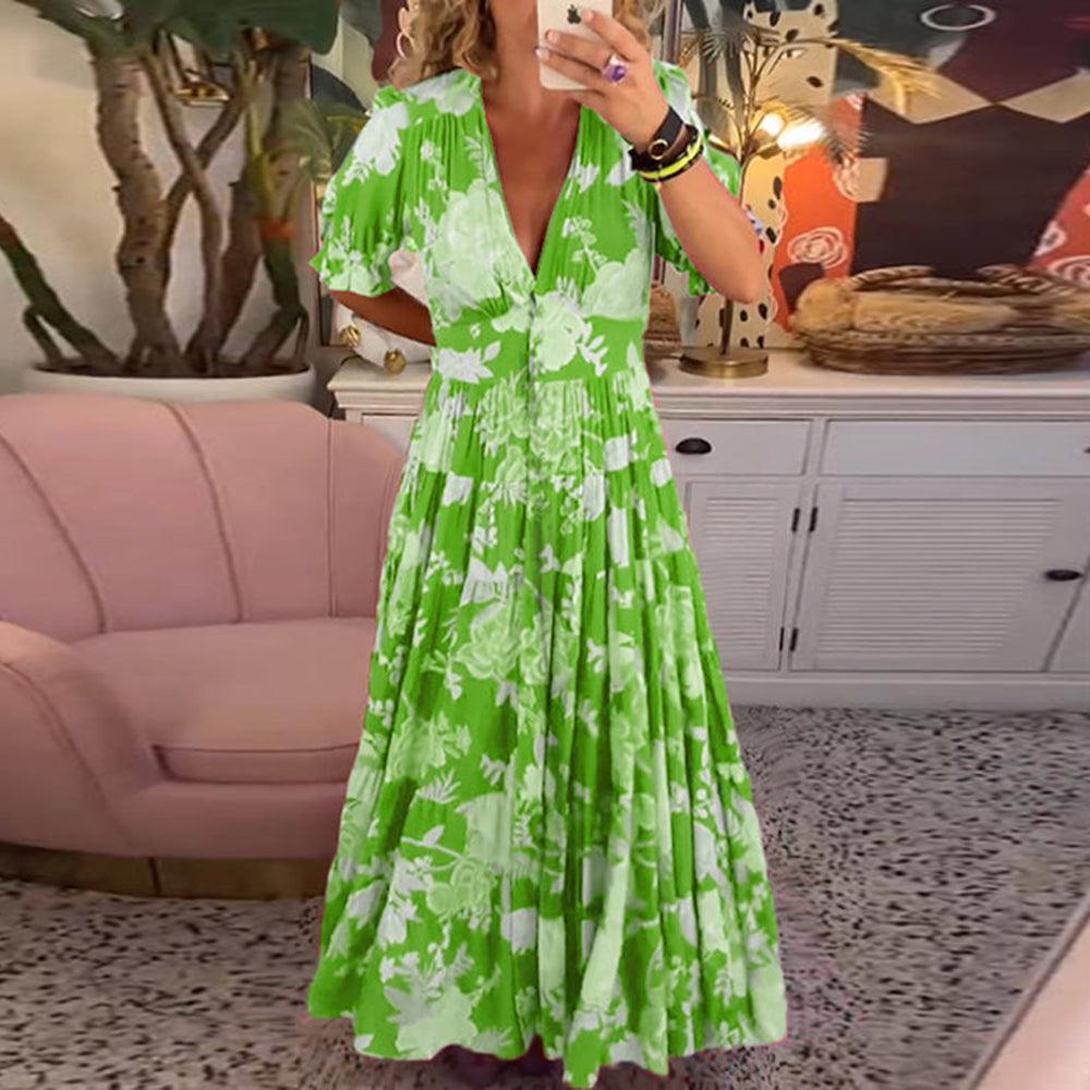 Rosae | Vestido Longo Floral Vibrante – Sinta-se Linda, Sem Esforço