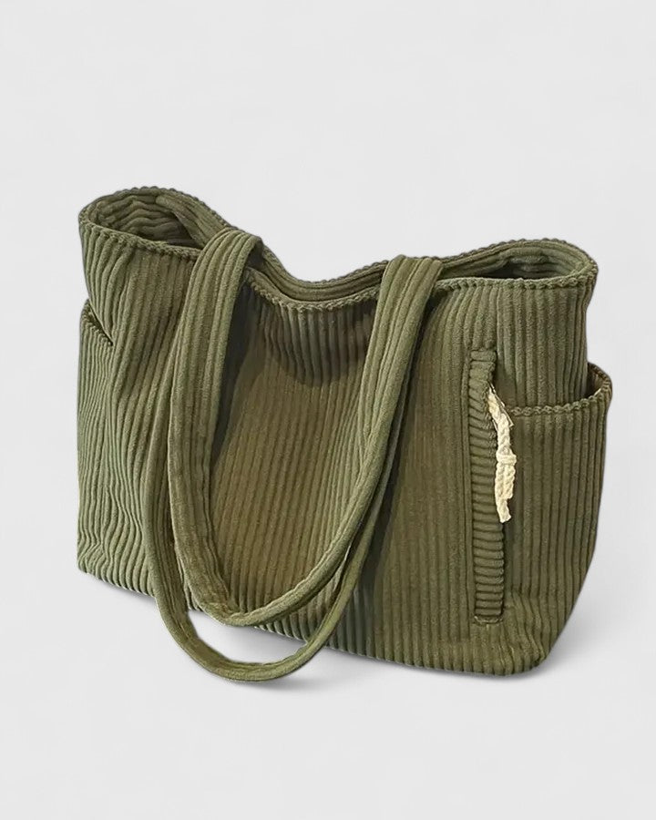 Liorane | Bolsa Tote Luxuosa com Textura Canelada e Detalhe em Cordão