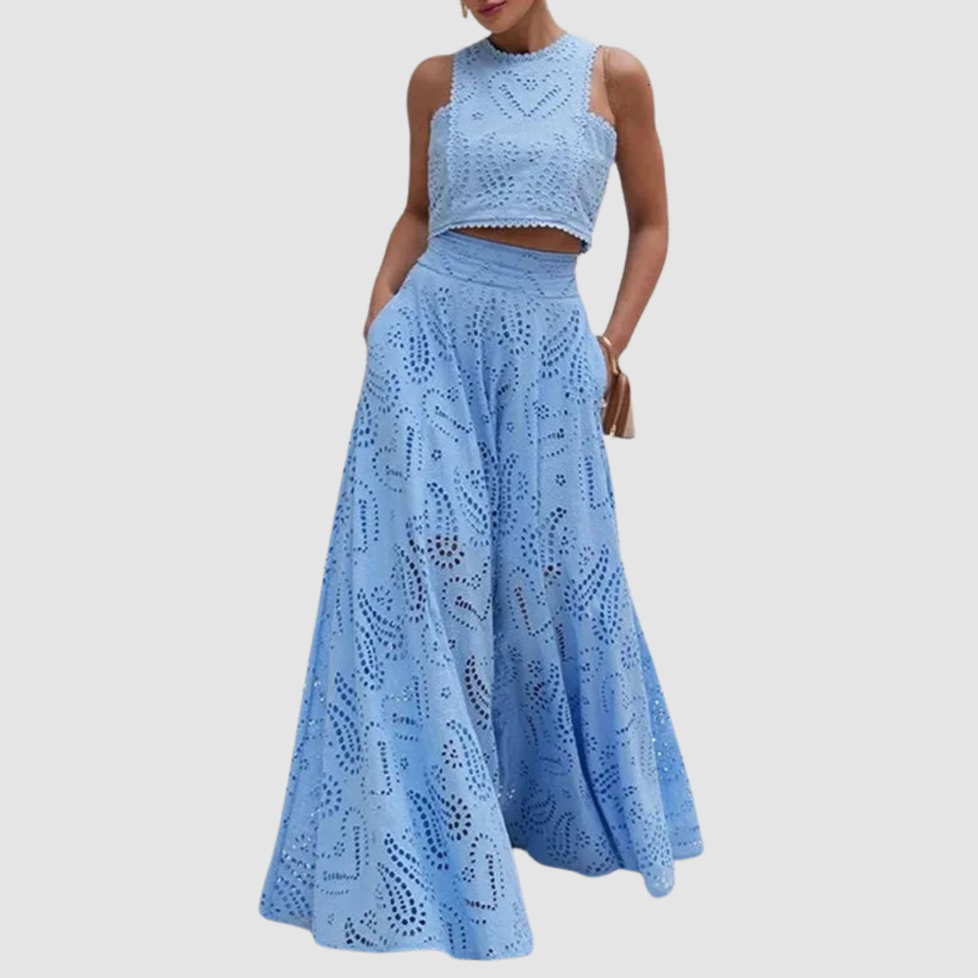 Conjunto Sofisticado Tallie de Duas Peças | Conjunto Elegante de Duas Peças para um Verão Chique