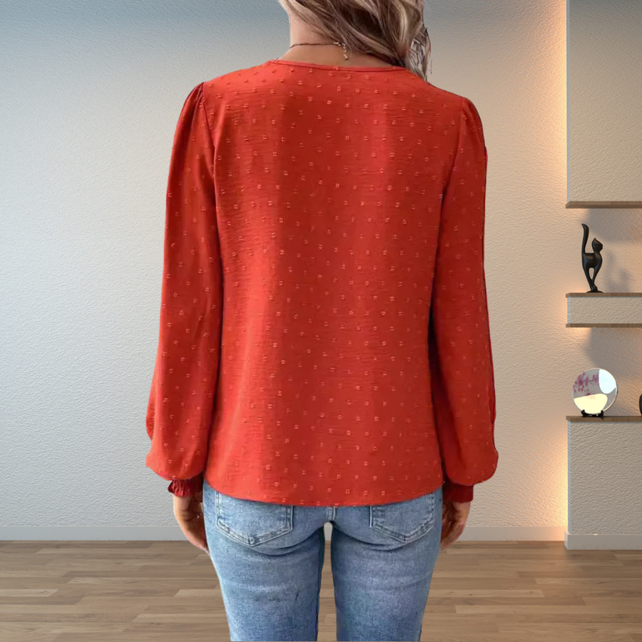 Colette | Women's Lightweight Draped Blouse, Breathable Elegant Casual Blouse