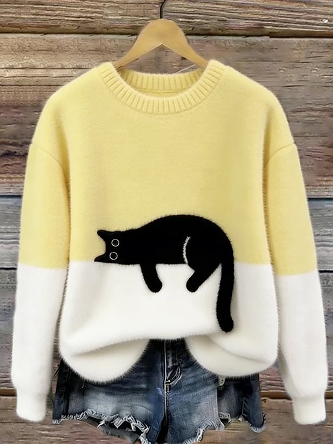 Luna | Suéter com Estampa de Gato