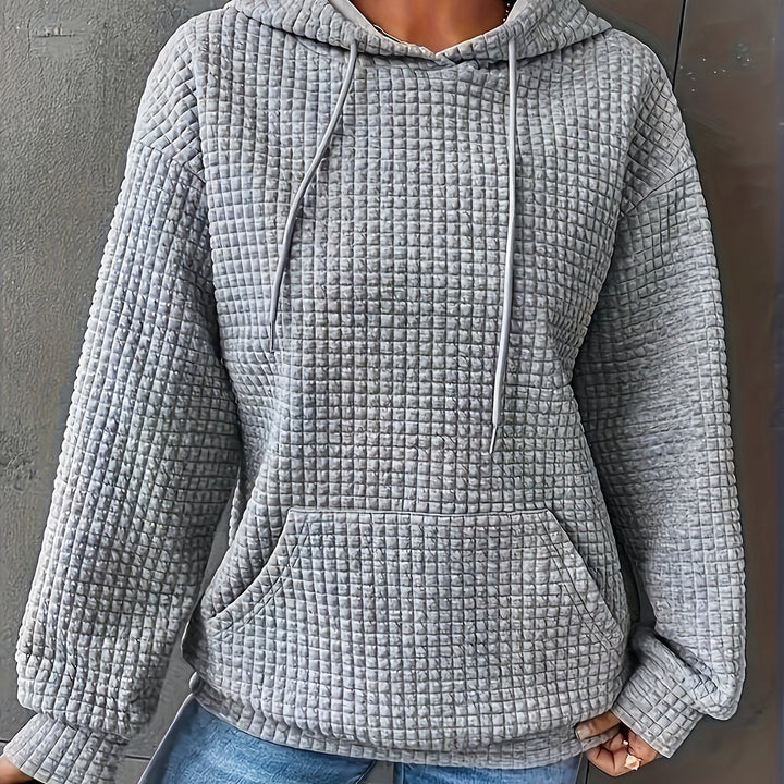 Lena | Cozy Waffle Knit Hooded Sweater