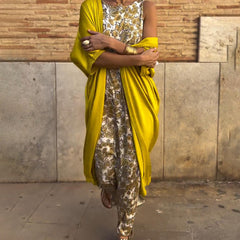 Veronica | Women's Two-Piece Set, Flowing Maxi Dress and Lightweight Jacket for Occasions