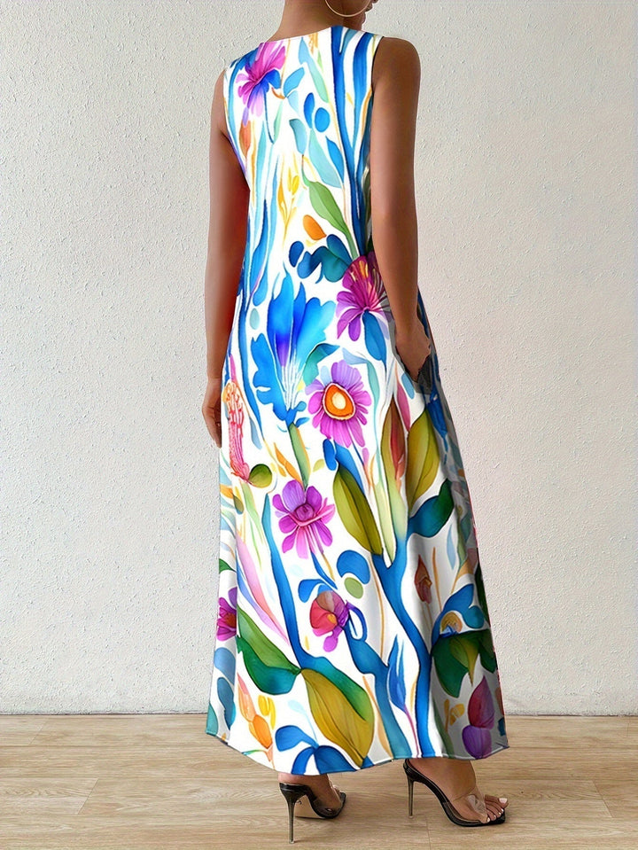 Ariana | Vestido Longo Estampado Florescendo