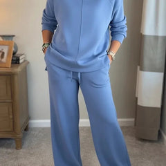 Farah | Women's Coordinated Two-Piece Set, Soft Top and Pants Casual Outfit