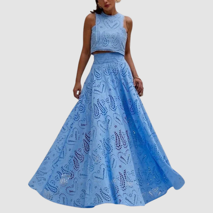 Conjunto Sofisticado Tallie de Duas Peças | Conjunto Elegante de Duas Peças para um Verão Chique