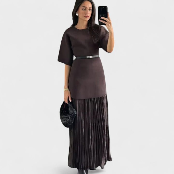 Andrea - Vestido Longo Plissado
