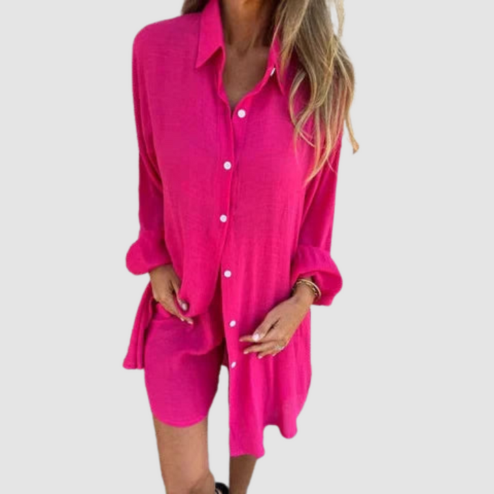 Gennie™ Conjunto de Dos Piezas con Estilo | Blazer Corto y Falda Lápiz