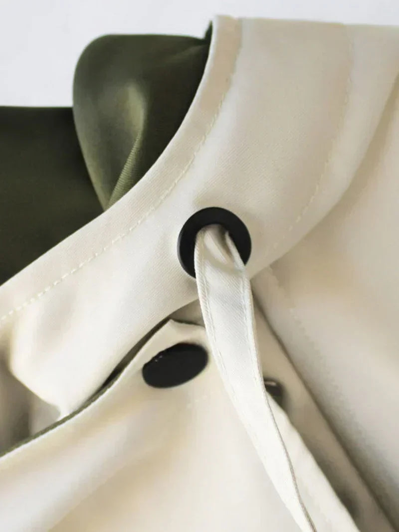 Rhea | Women's Water-Resistant Cotton Blend Jacket, Lightweight Relaxed Fit Rain Jacket