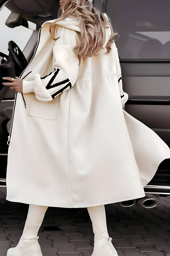 MARISELLE | Knitted Sleeve Hooded Jacket