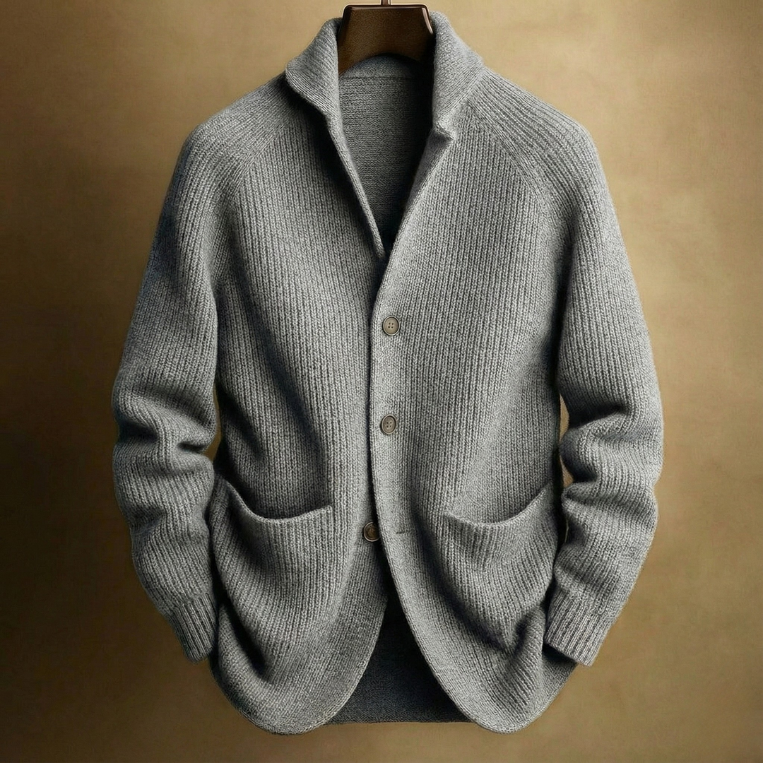 Edward | Cord Cardigan in Wool for Men